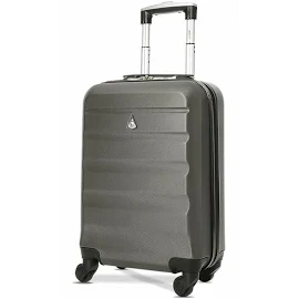 Aerolite 55cm Lightweight Hard Shell Cabin Hand Luggage with 4 Spinner Wheels for 360 Degree Manoeuvrability 21", Approved for Ryanair, easyJet, Briti