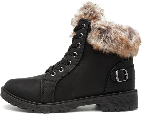 Lilley Women's Lace Up Faux Fur Boot