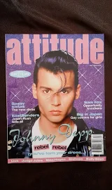 Attitude Magazine Rare Issue Johnny Depp Cover & 6 Pages Samantha Fox