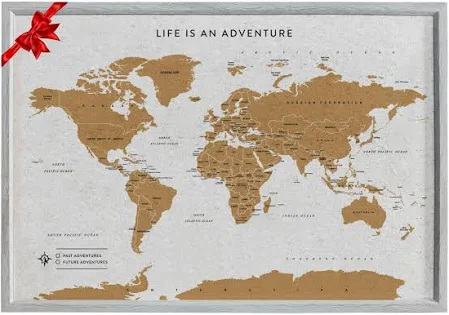 Splosh Elegant Grey Travel Map