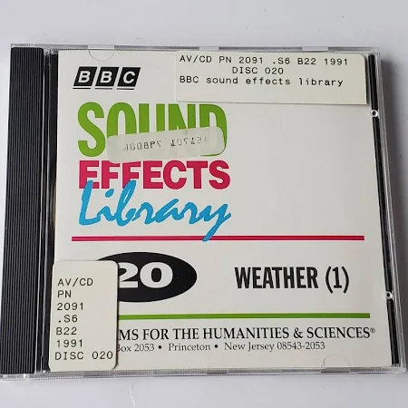 BBC Sound Effects Library Communications Weather (1) Disc 20 CD 1991