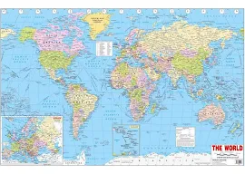 Dreamland Publications Educational Chart For Kids - World Map