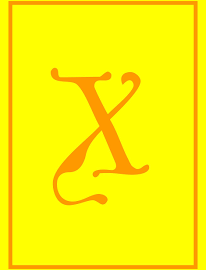Cockney Alphabet Cards - X
