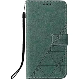 Cht-iphone 13 Mini Case Leather Folio Cover Wallet Magnetic Premium Tui Coque Green