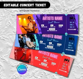 customised ticket, fake concert ticket, concert ticket print, custom event ticket, surprise concert, concert ticket gift, Concert Tickets