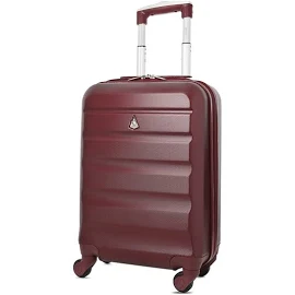 Aerolite (55x35x20cm) Lightweight Hard Shell 4 Wheel Cabin Hand Luggage, Approved for Ryanair, easyJet, British Airways, Virgin Atlantic, and More - W