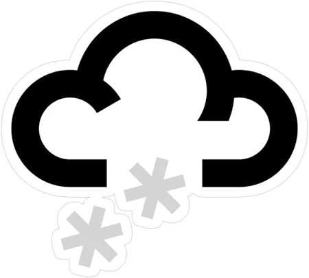 Classic Weather Symbol - Snow Bbc Sticker