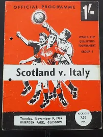 Scotland V Italy World Cup Qualifying 9/11/65