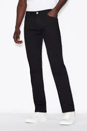 Mens Armani Exchange Straight Fit J16 Jeans - Black Denim