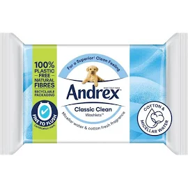 Andrex Classic Clean Washlets Flushable Toilet Wipes