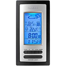 Nedis Weather Station Alarm Hygrometer Outdoor Sensor WEST201GY