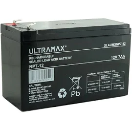 7Ah 12V Ultramax Lead Acid Battery NP7-12