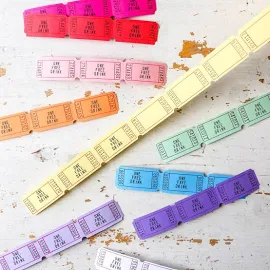 Carnival Tickets Hand Printed Or Plain