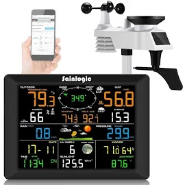 Sainlogic Wifi Weather Station, 10.2 Inch Large Display Wireless Weather Stat