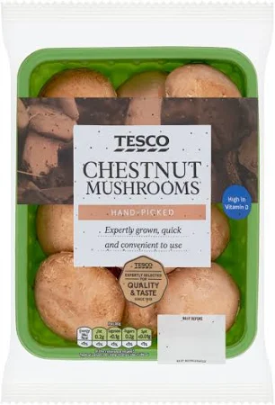 Tesco Chestnut Mushrooms 250G