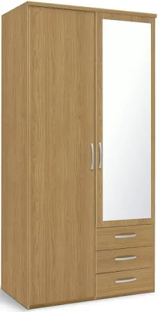 Argos Home New Hallingford 2 Dr 3 Drw Mirror Wardrobe