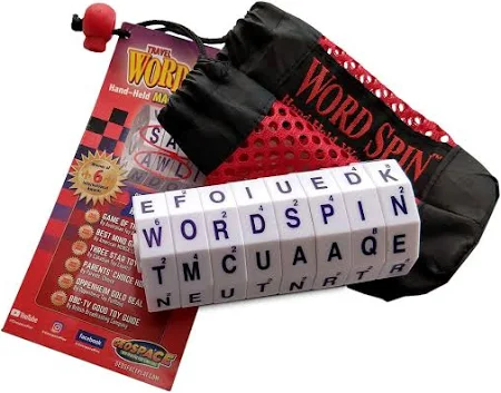 The Original Word Spin Handheld Magnetic Word Game Travel Edition