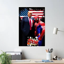 Donald Trump Hot 2024 With Spider donald trump Poster