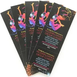 50 Event Tickets | Modern Dance | Heavy Weight 300 gsm Cover Stock