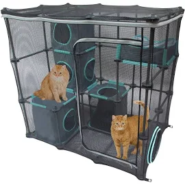 Kitty City Outdoor Mega Kit Cat Tower - Black