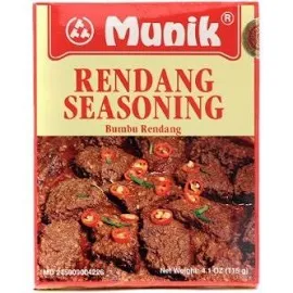 Bumbu Rendang (Beef in Chilli & Coconut Milk) - 4.1oz (Pack of 6) by Munik