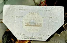 Oasis Original Concert Ticket Nia Arena Birmingham 2002 Heathen