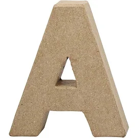 Papier Mache Small Letter A 10cm