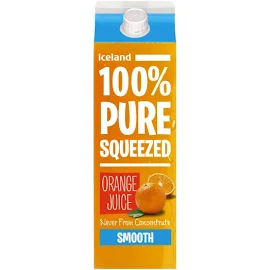 Iceland 100% Pure Squeezed Orange Juice Smooth Never from Concentrate 1L