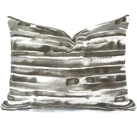 CLEARANCE Indoor Lumbar Pillow Cover Decorative Amelie Jet 16"x12"
