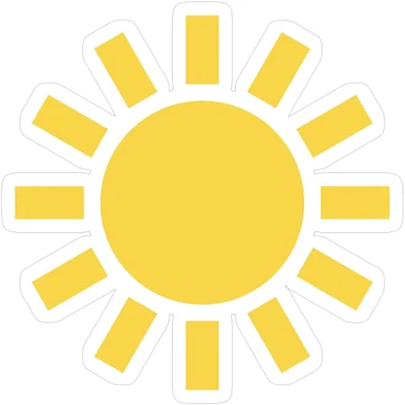 Classic Weather Symbol - Sun Bbc Sticker