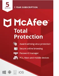 Buy | McAfee Total Protection 2022 | Windows - Mac - Android - Ios | Annual Licence | Latest Version