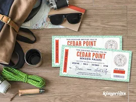 Amusement Park Season Pass Template, Roller Coaster Theme Park Gift Certificate, Kids Gift Idea, Printable Amusement Park Ticket, Self-Edit