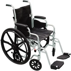 Tr18 - Poly Fly Light Weight Transport Chair Wheelchair with Swing AWA