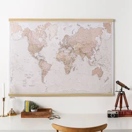 Antique World Map - vintage map, home decor, bedroom, living room, world map, wall map gift for him, gift for her, antique,