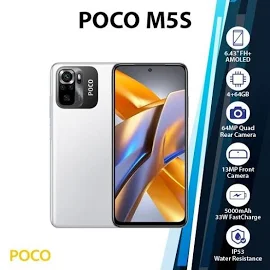 (unlocked)xiaomi Poco M5s 4g 4gb+64gb 64mp Dual Sim Android Mobile