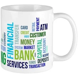 word cloud - banking Mugs