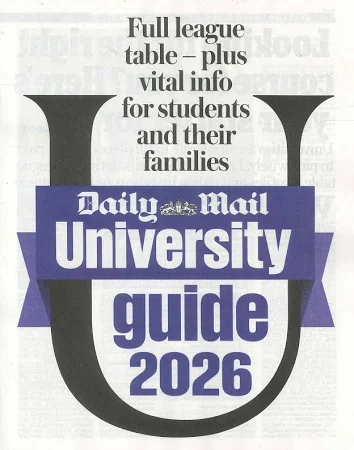 Daily Mail Magazine University Guide 2026, Full League Table, Degrees,