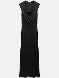 Zara Collection Open-Back Dress With Hood in Black - L - Woman