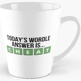 Today_s Wordle Answer Is Cheat - Wordle wordle Tall Coffee Mugs