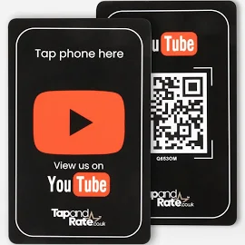 Youtube Card NFC & QR 10 cards