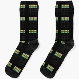 Wordle Lucky Guess - Funny Wordl Grid Word Game Design Wordle Socks