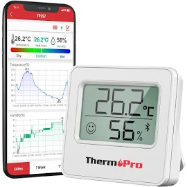ThermoPro TP357 Room Thermometer Indoor Bluetooth Hygrometer Humidity Meter