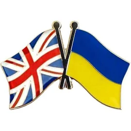 10pcs Fashion Ukrainian & Uk Flag Pin Brooch Badge Pin Ukraine Bring