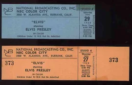 Elvis Presley Repro 1968 Nbc 68 Comeback Special Concert Ticket X2