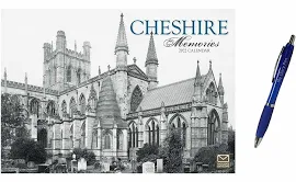 Cheshire Memories A4 Calendar 2022 + Exclusive Limited Edition Diary Pen