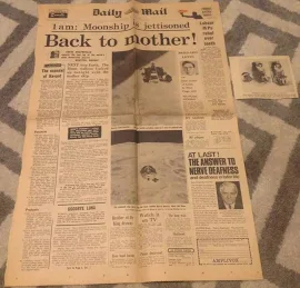 Daily Mail Tuesday 22nd July 1969 Lunar Landing Moon Newspaper + Space