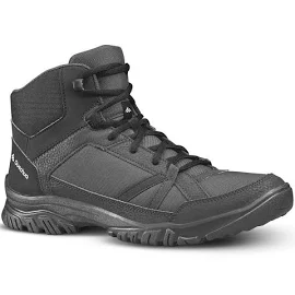 Quechua Men's Walking Boots - Nh100 Mid - Black - UK 5.5