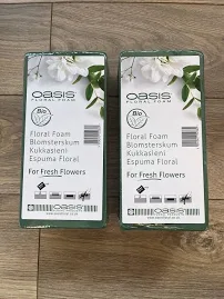 2 X Oasis Wet Floral Fresh Flower Plant Craft Foam Brick - 23cm X 11cm