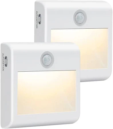 Motion Sensor Night Light 2 Pack Stick-On Battery Powered Lights