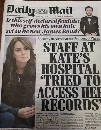 Daily Mail 20th March 2024 20/3/24